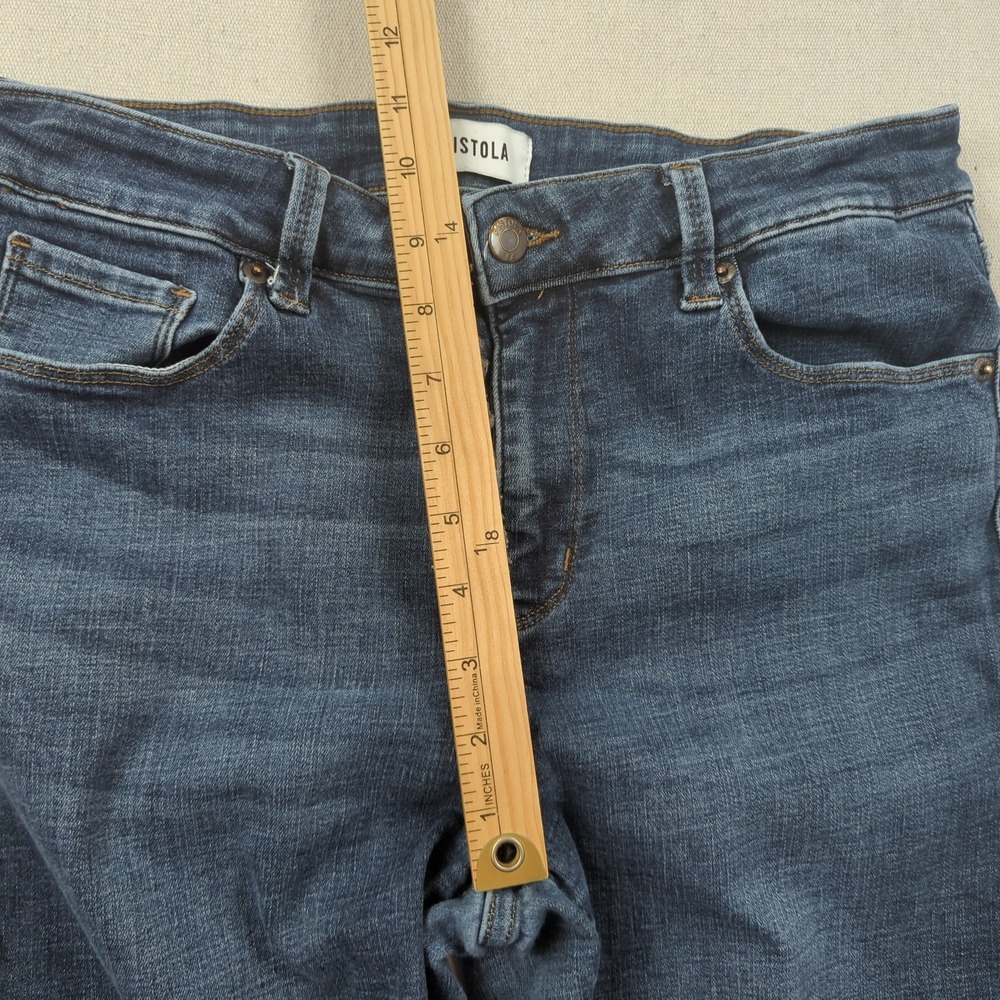 Pistola Jeans Womens 14W Blue High Rise Straight Dark Wash Stretch - Picture 8 of 15